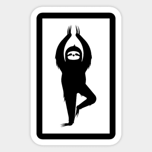 Sloth Yoga Tree Pose Sticker